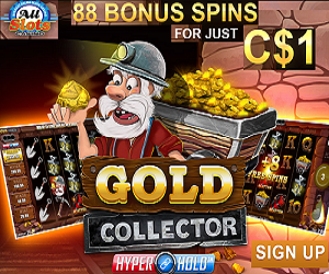 all slots casino 88bonus spins for 1CAD