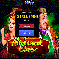 Mirax Casino 40 free spins