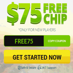 Raging Bull Casino $75 free casino chip ROW