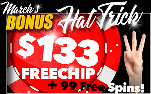 Uptown Aces MARCH 2023 promo 133 free chip