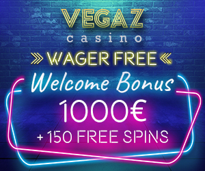 Vegaz casino welcome bonus 150free spins