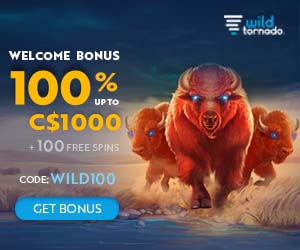 Wildtornado casino CA 100free spins