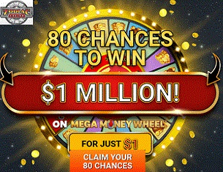 Zodiac Casino 80 chances to win $1 Million