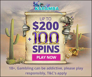 Karamba casino 100% match up bonus + 100 free spins
